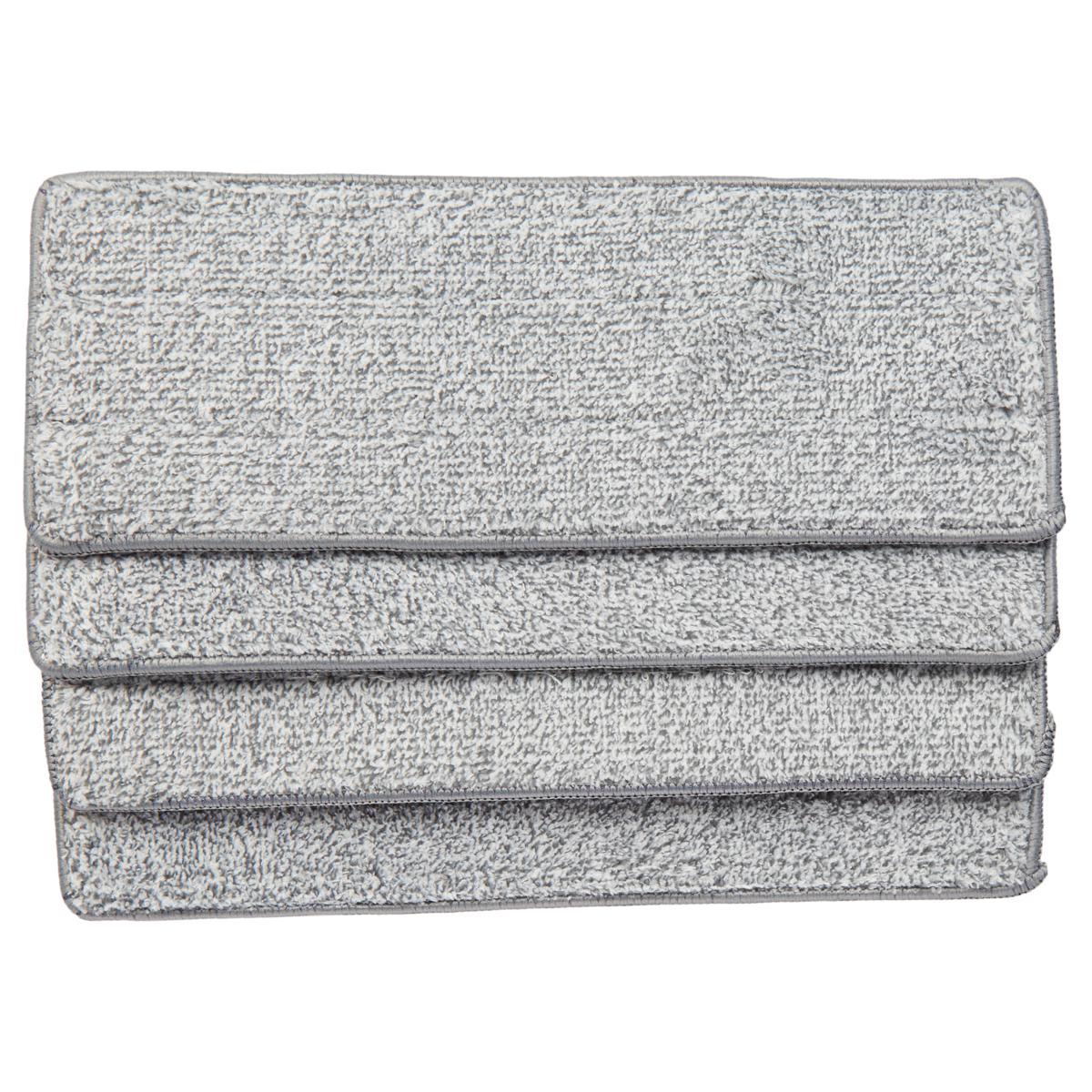 New and Easy 2 Chamber Microfiber Mop/Bucket Refill Pads Set of 4